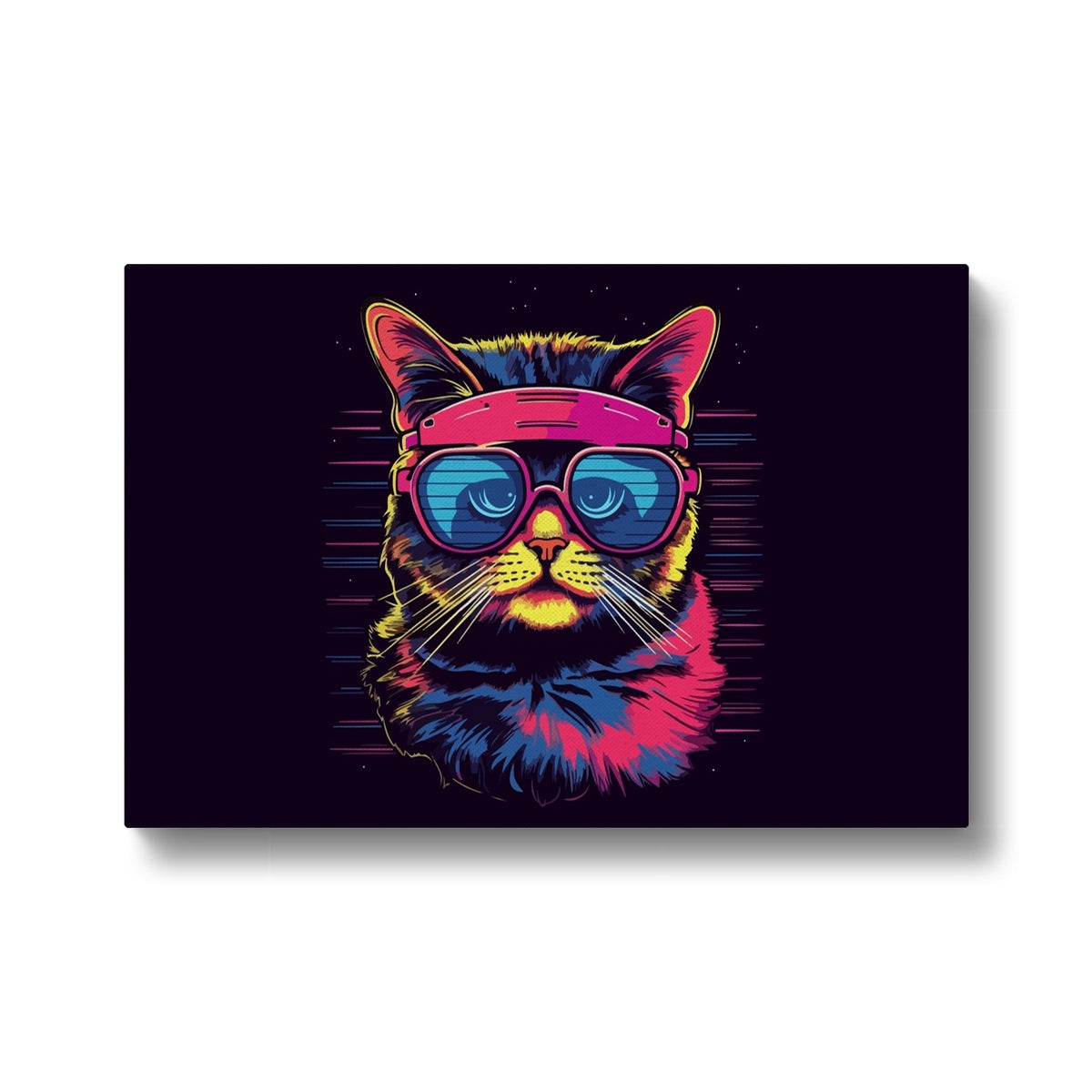 Cat With Glasses Canvas