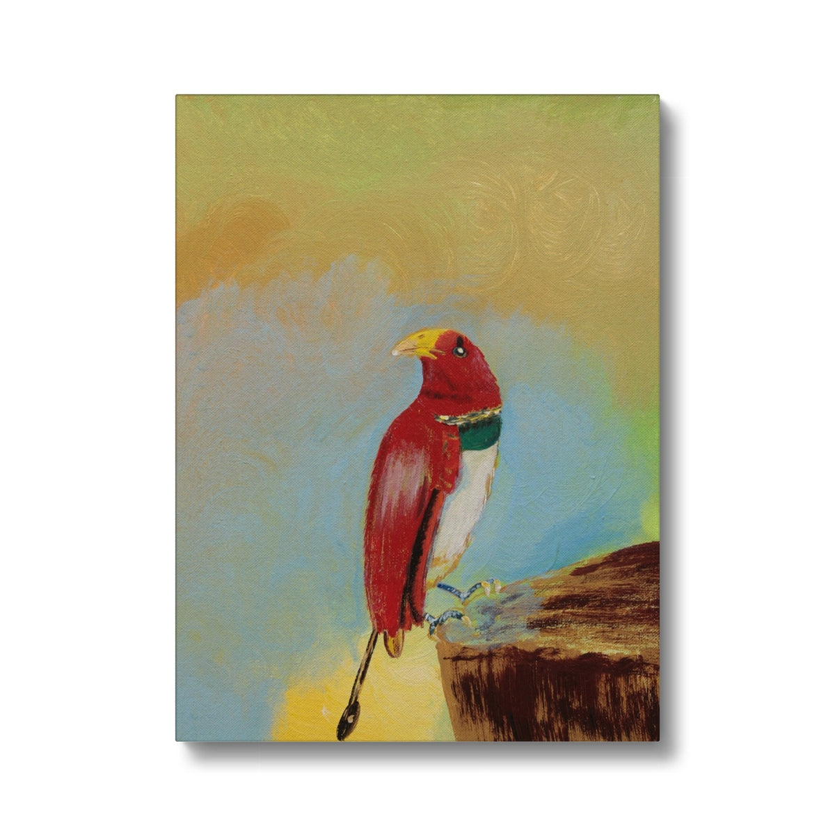 Pink Parrot Portrait Canvas