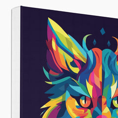 Multicolor Devil Cat Canvas