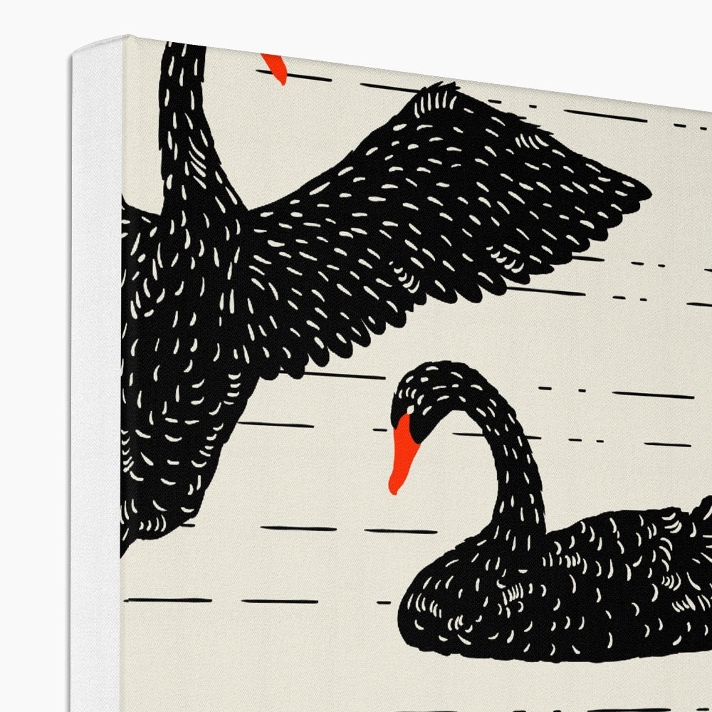 Black Swans Seamless Prints Canvas