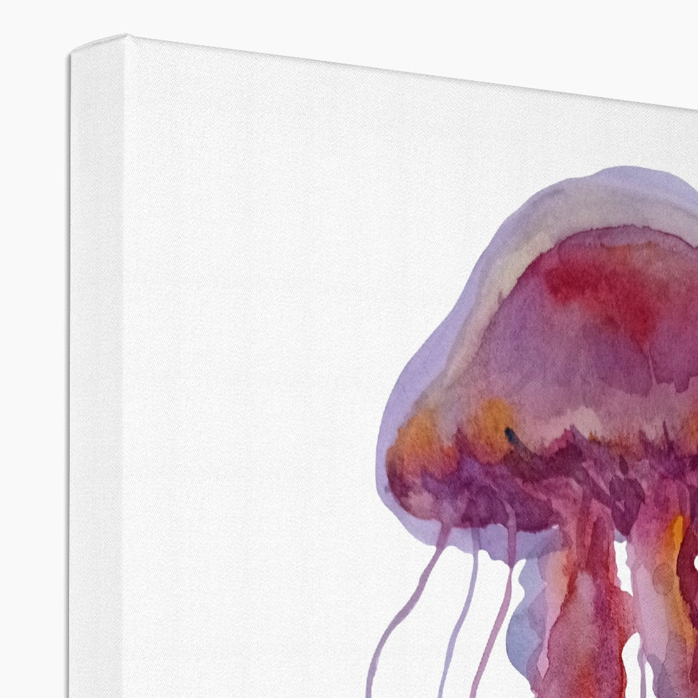 Adorable Jelly Fish Watercolor Painting Canvas