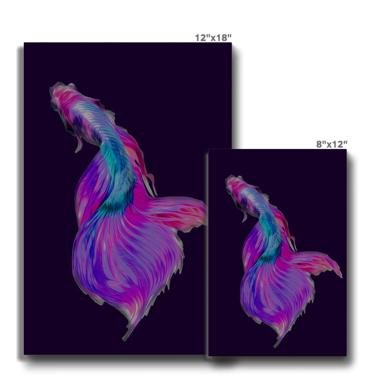 Purple Angelic Koi Fish Canvas