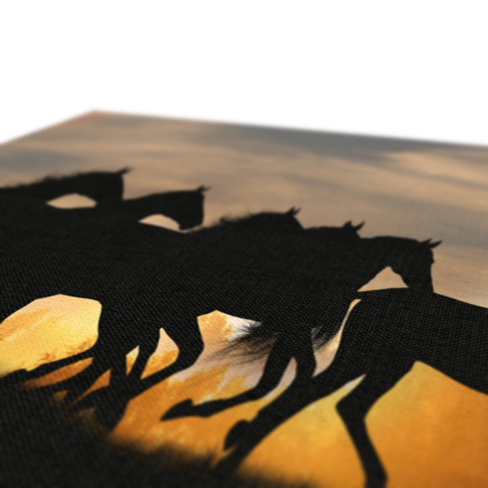 Horses Shadow & Sunset Canvas