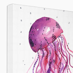 Enchanting Jelly Fish Watercolor Painting Canvas