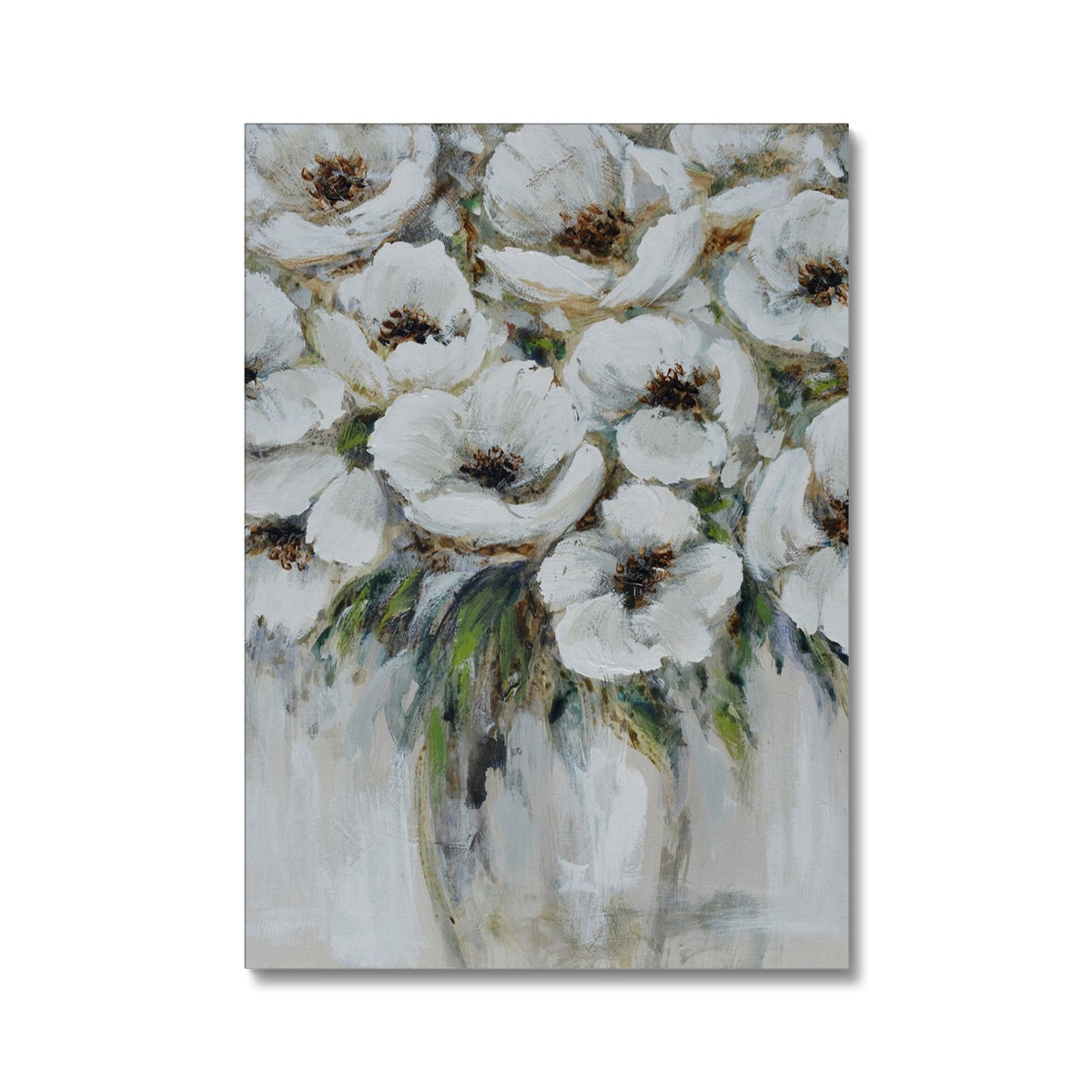 Mesmerizing White Flowers Bouqet Canvas