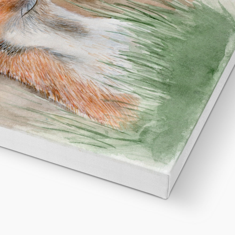 Smiling Fox Portrait Canvas