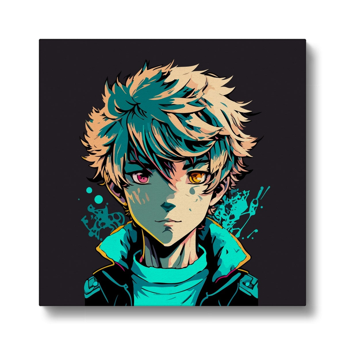 Anime Blue Pop Art Canvas