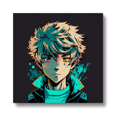 Anime Blue Pop Art Canvas