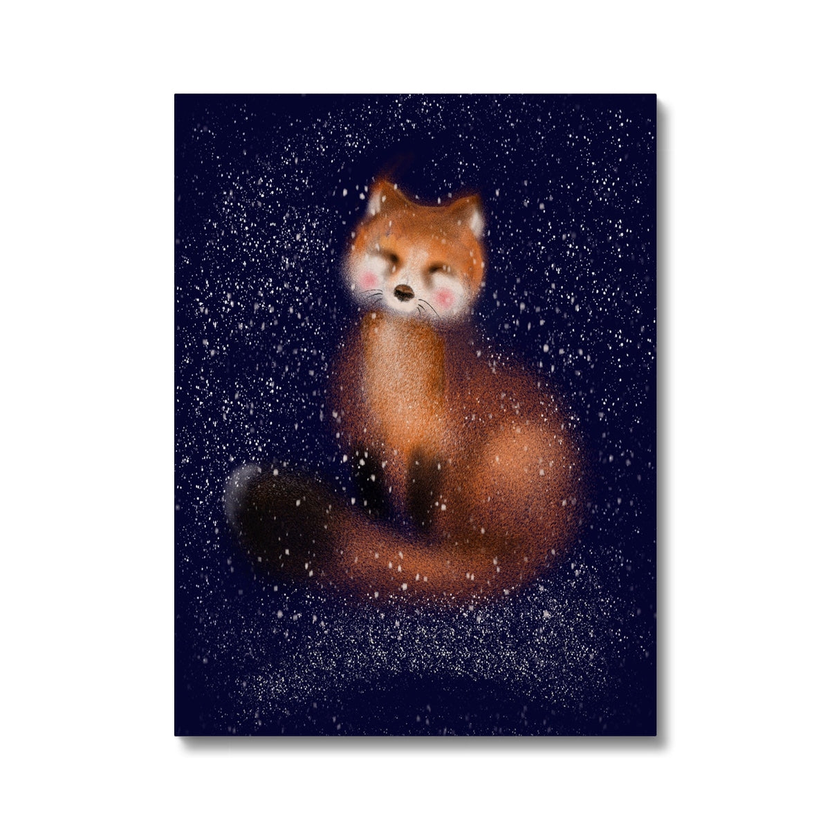 Sparkly Fox Portrait Canvas
