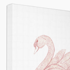 Pink Swan Painting Canvas