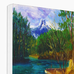 Peaceful Painting Of Lake Canvas