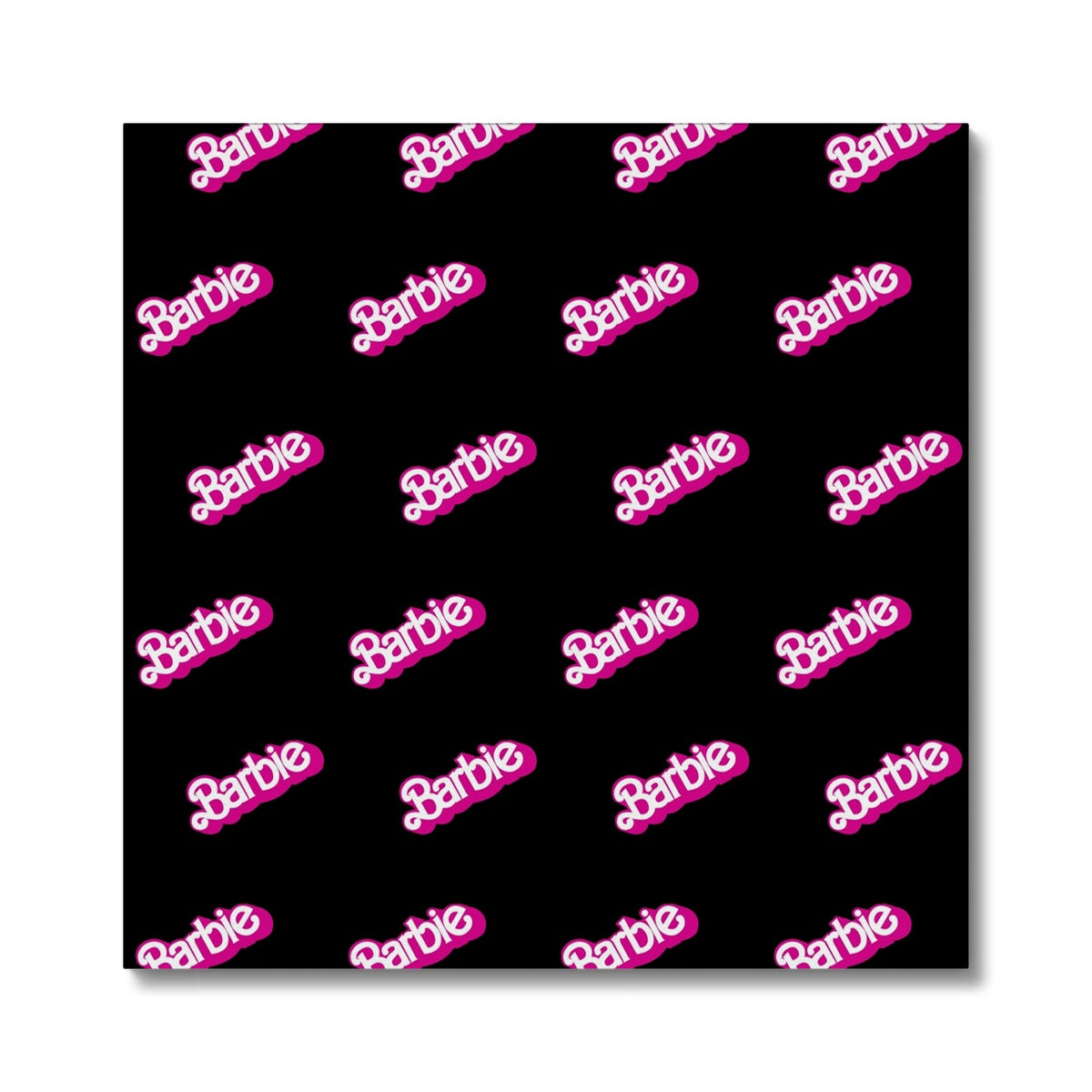 Black & Pink Seamless Barbie Painting Canvas