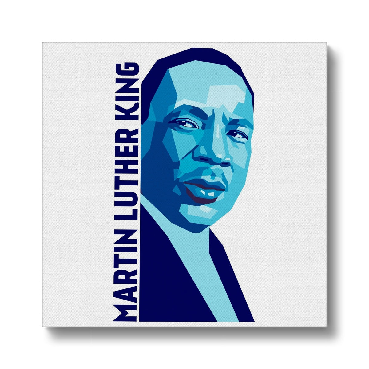 Blue Art Of Martin Luther King Canvas