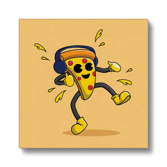 Funky Dancing Pizza Wall Art Canvas