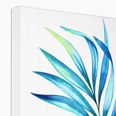 Green & Blue Leaves Painting Canvas