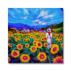 Ethereal Sunflower Field Canvas