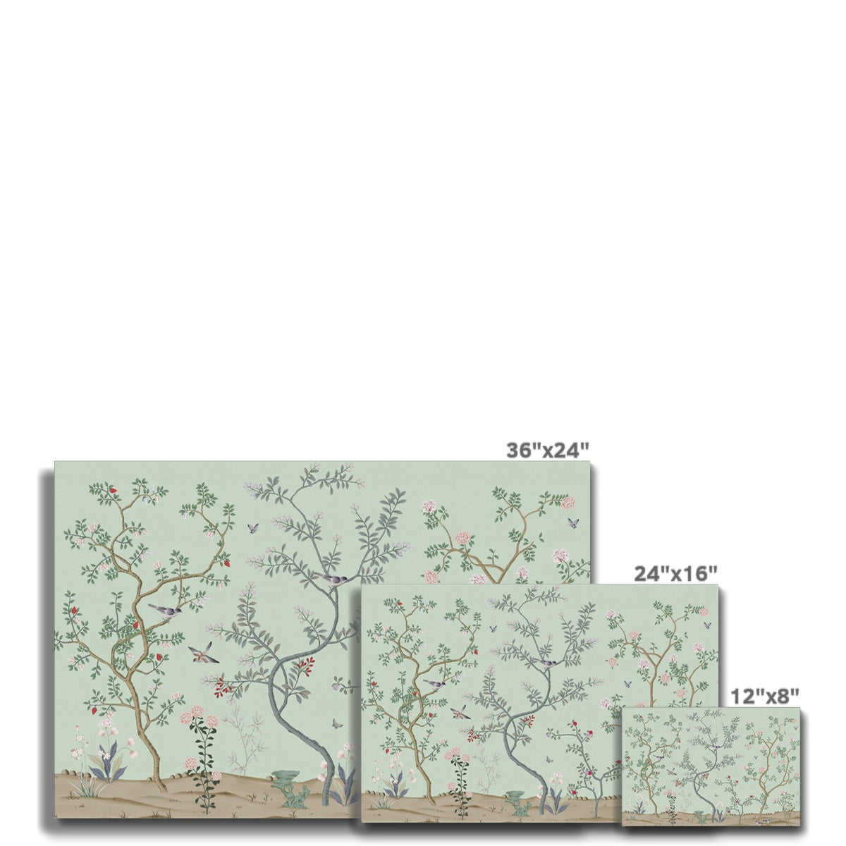 Delicate Flowers & Birdies Canvas