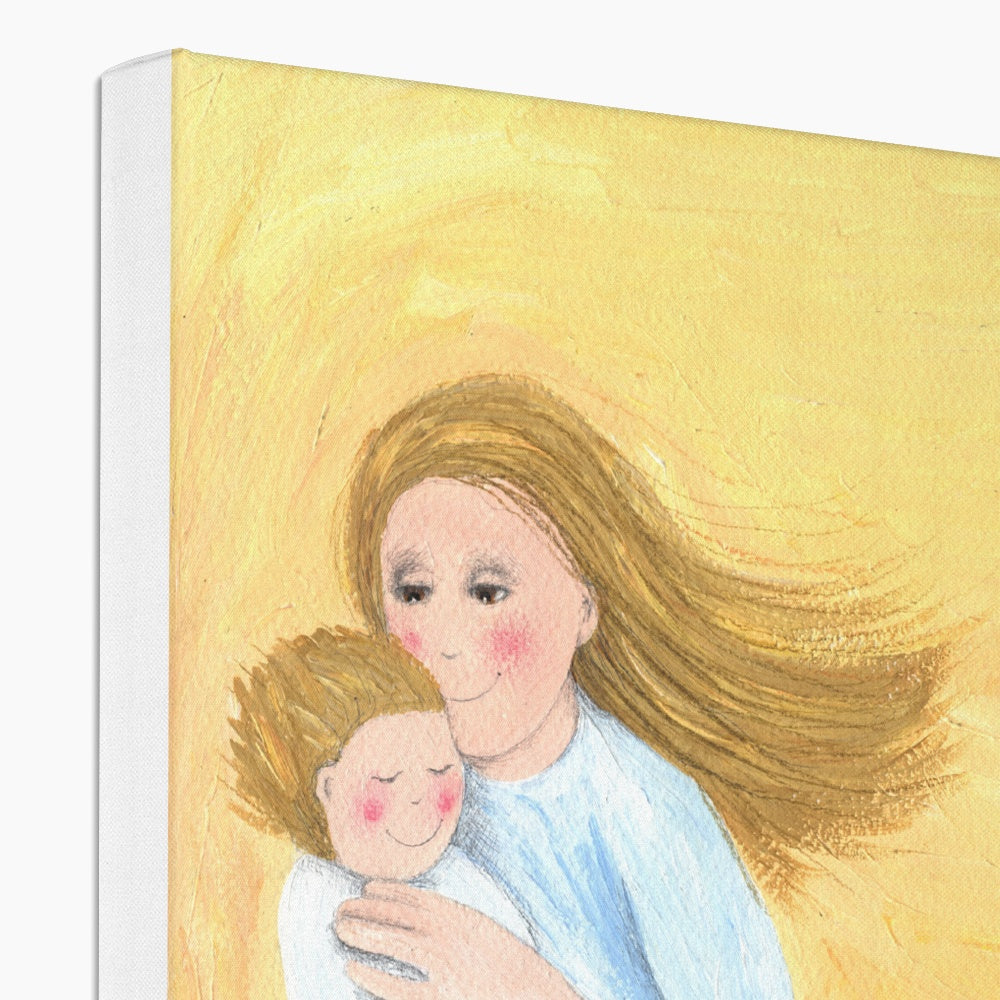 Mama, Baby & Daisy Garden Canvas