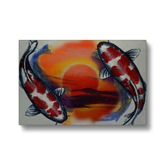 Koi Fish & Sunset Canvas