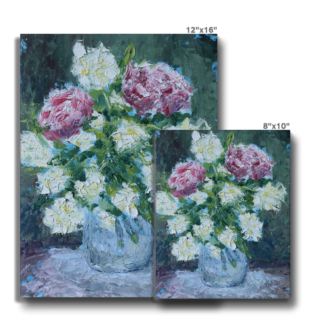 Flower In Vase, In Claude Monet Style Canvas