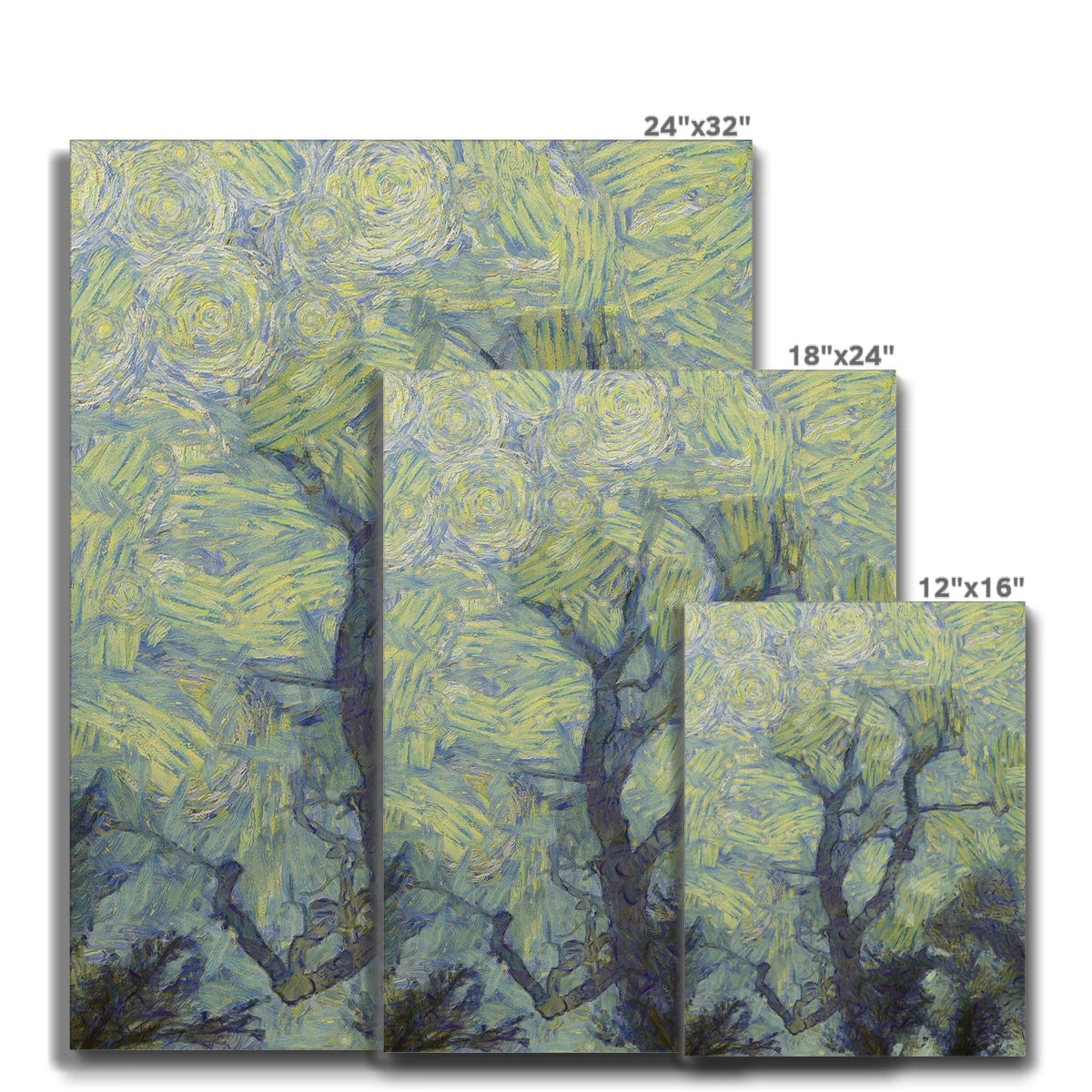 Branches In Van Gogh Style Canvas