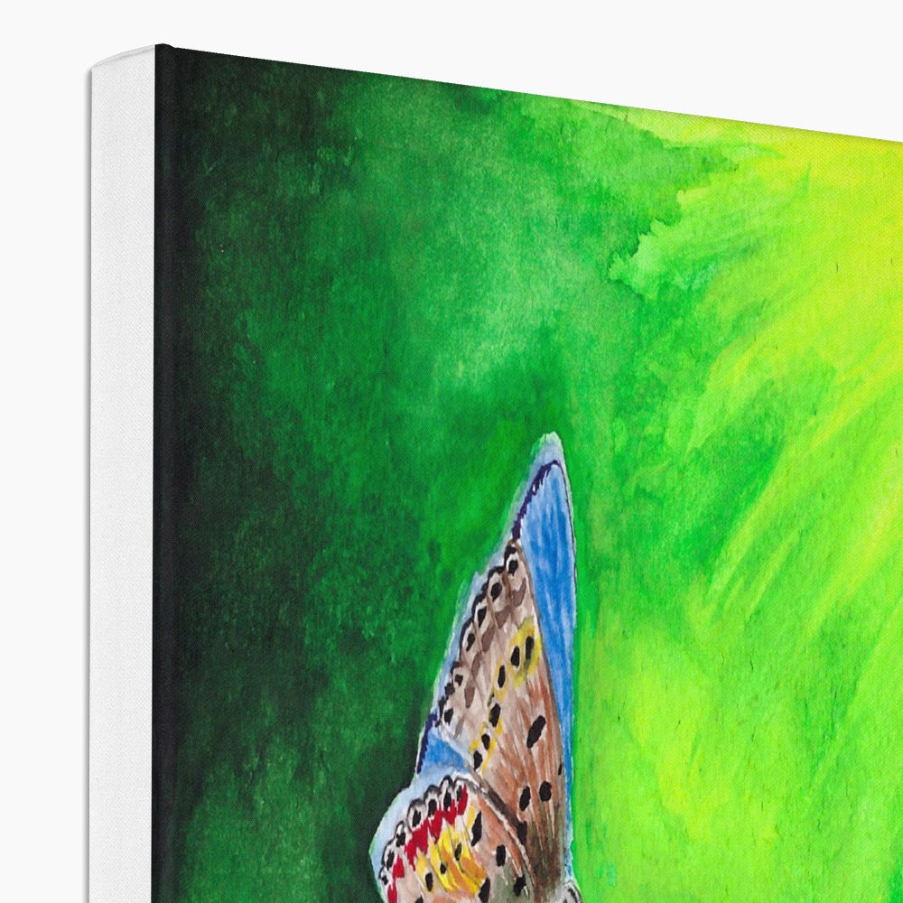 Butterfly On A Flower Painting Canvas