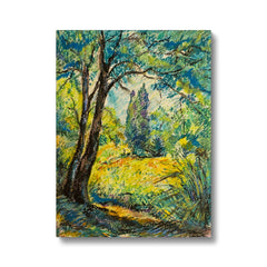 Cypresses In Woods In Van Gogh Style Canvas