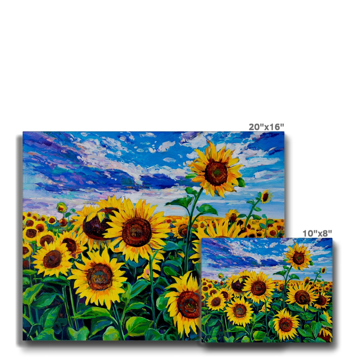 Sunflower In Field Painting Canvas