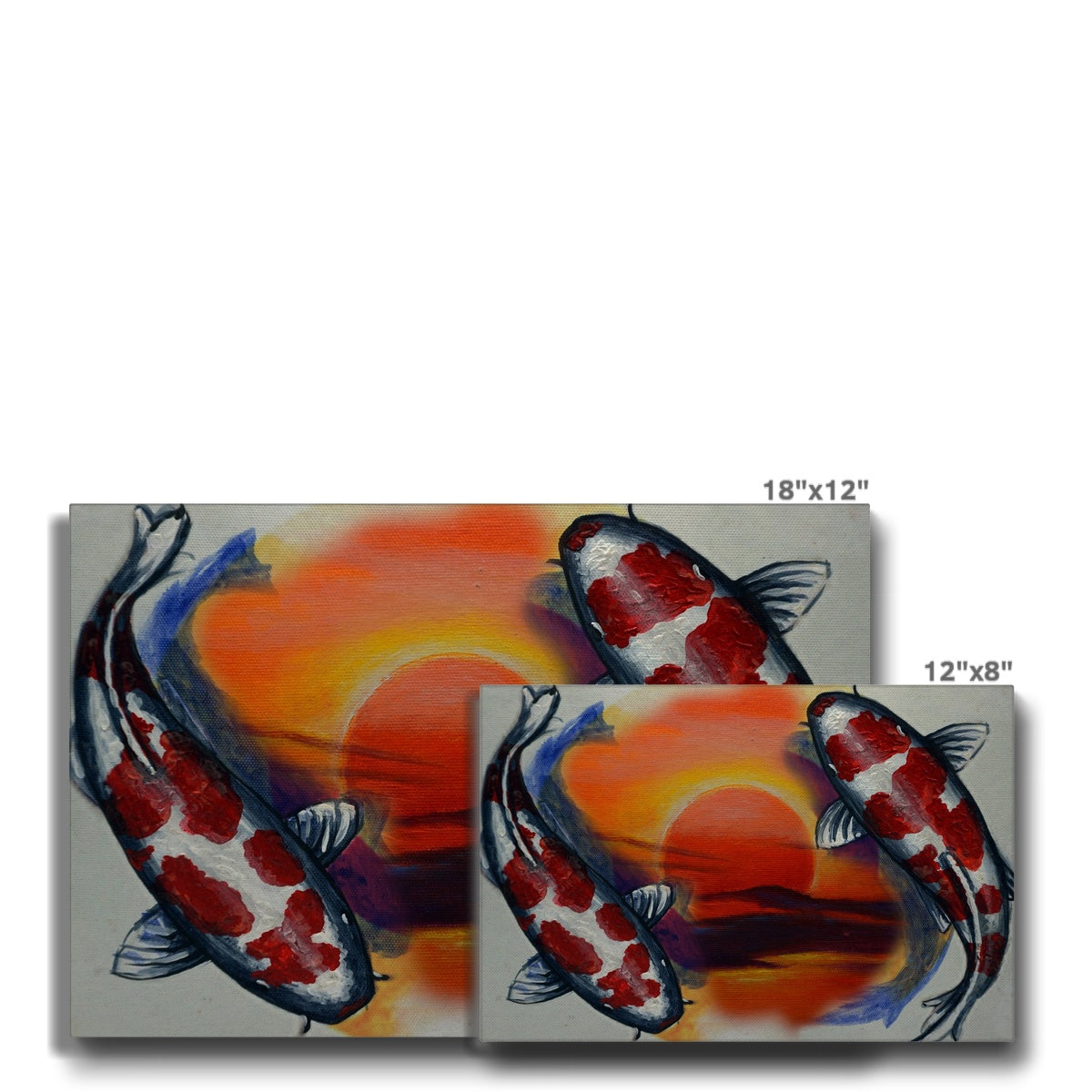 Koi Fish & Sunset Canvas