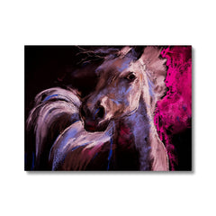 Amazing Pink Horse Portrait Canvas