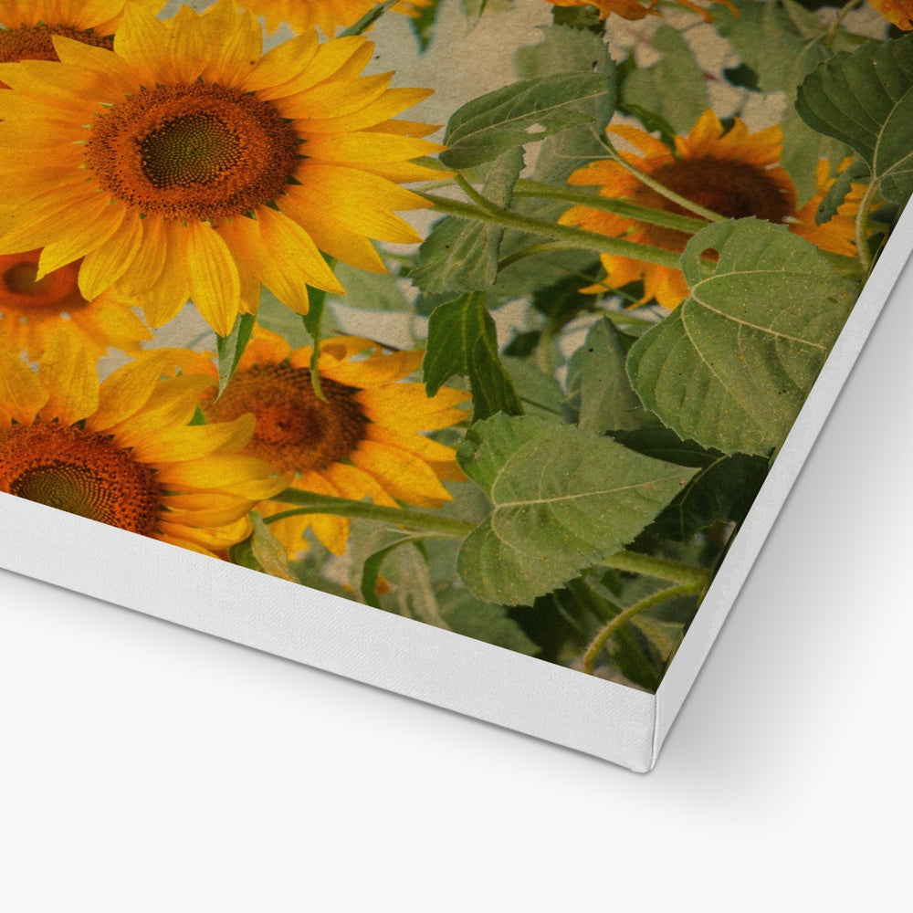 Abstract Sunflower Bunch Oil Painting Canvas