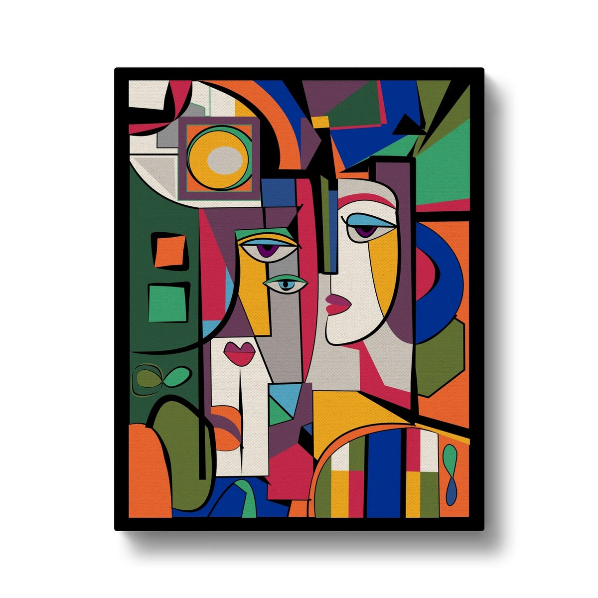 Cubism Faces In Pablo Picasso Style  Canvas