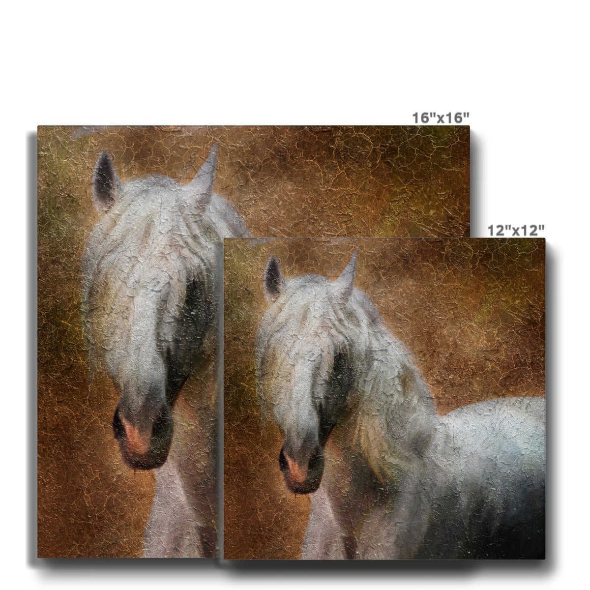 Remarkable White Horse Painting Canvas