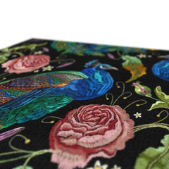 Peacock & Rose Seamless Print Canvas