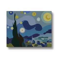 Van Gogh's Starry Night Illustration Canvas