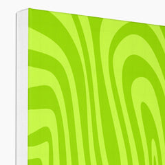 Funky Green Abstract Art Canvas