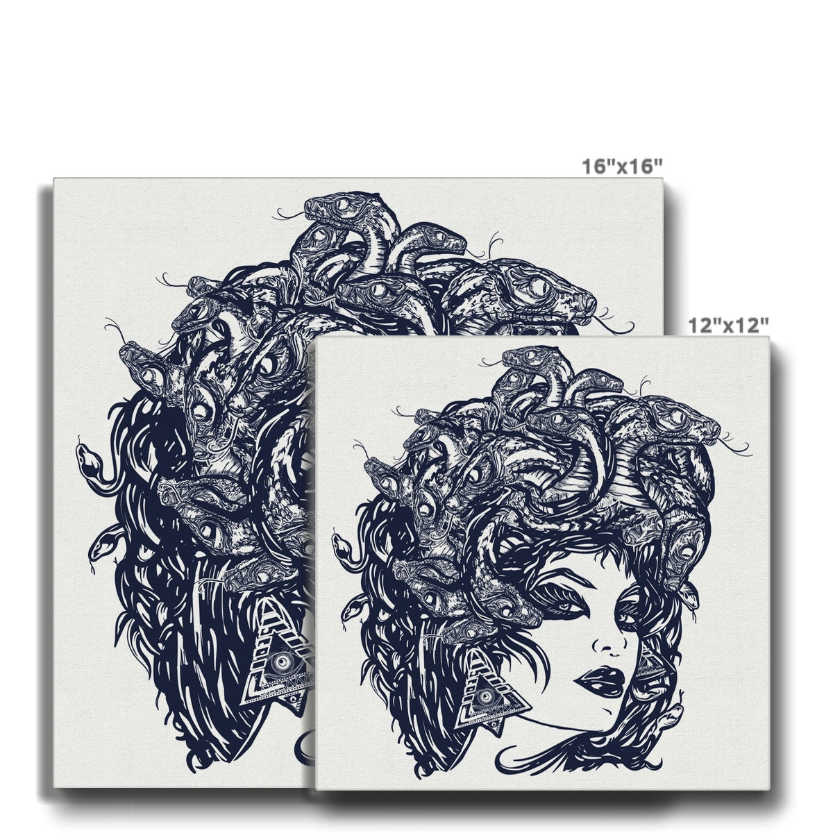 Medusa's Black Sketch Canvas