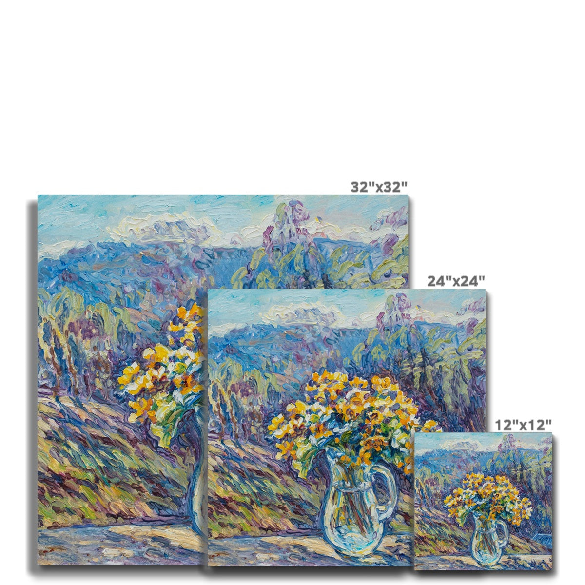 Van Gogh Inspired Flowers In The Vase Canvas