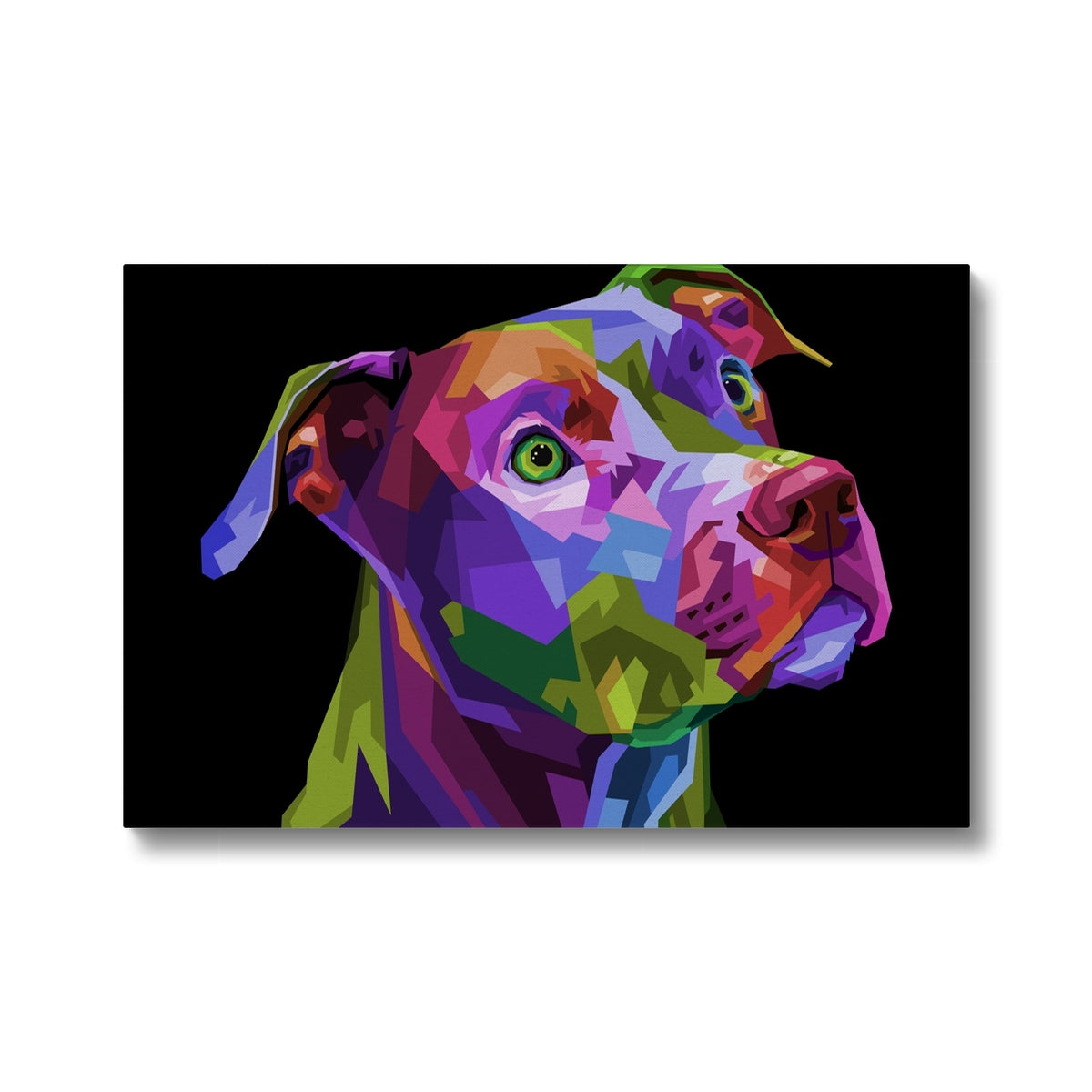 Multicolor Dog Portrait Canvas