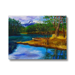 Peaceful Painting Of Lake Canvas