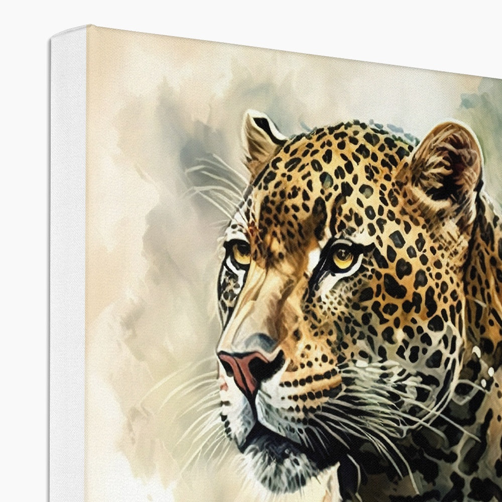 Watercolour Art Of Jaguar Canvas