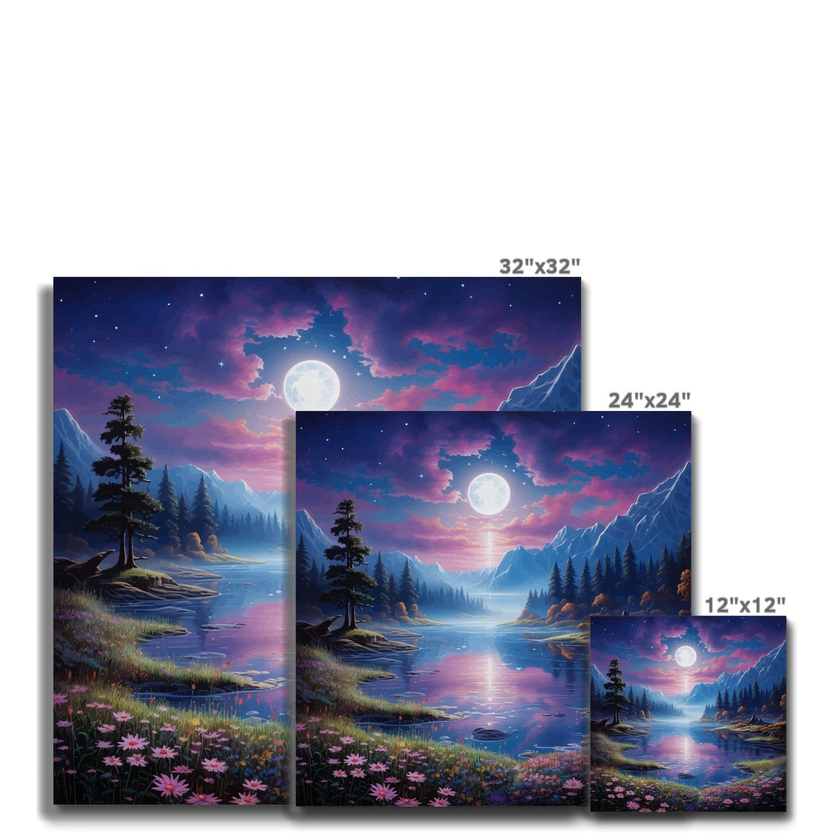 Dreamy Painting Of Lake Canvas