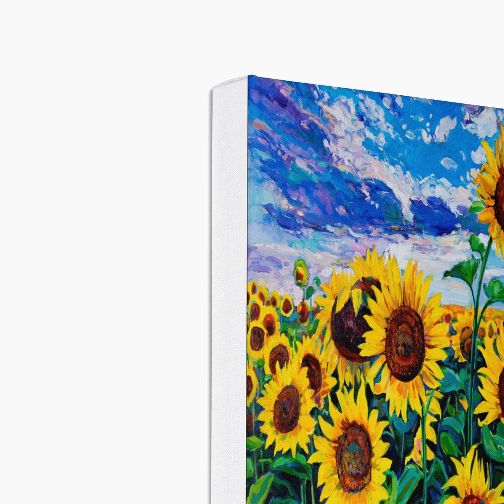 Sunflower In Field Painting Canvas