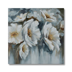 Delightful  White Flower Canvas