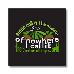 Middle Of Nowhere Art Green & Black Art Canvas