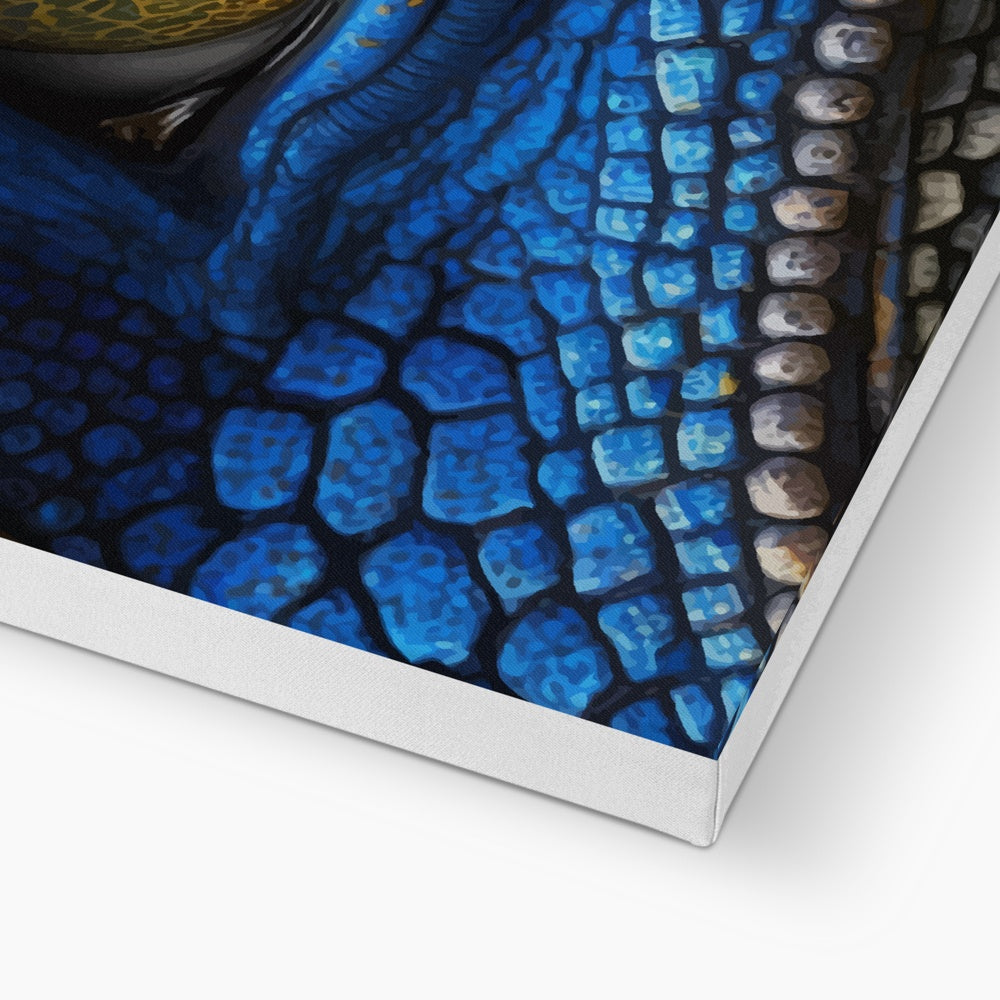 Blue Dragon Eye Art Canvas