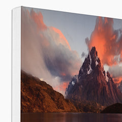 Sunset At Cerro Paine Grande Canvas