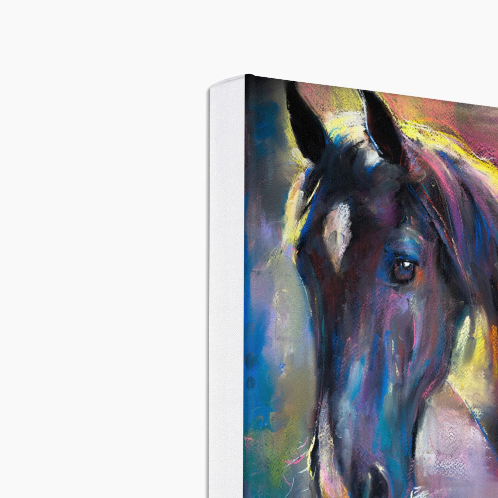 Multicolor Horse Portrait Canvas