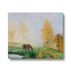 Horse & The Farm House Canvas