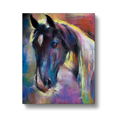 Multicolor Horse Portrait Canvas